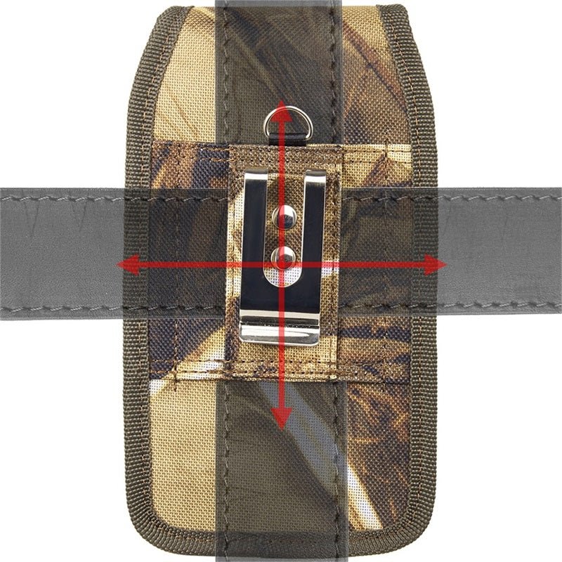 LUXMO Large Vertical Universal Nylon Pouch w/ Dual Card Slots - Tree Camo