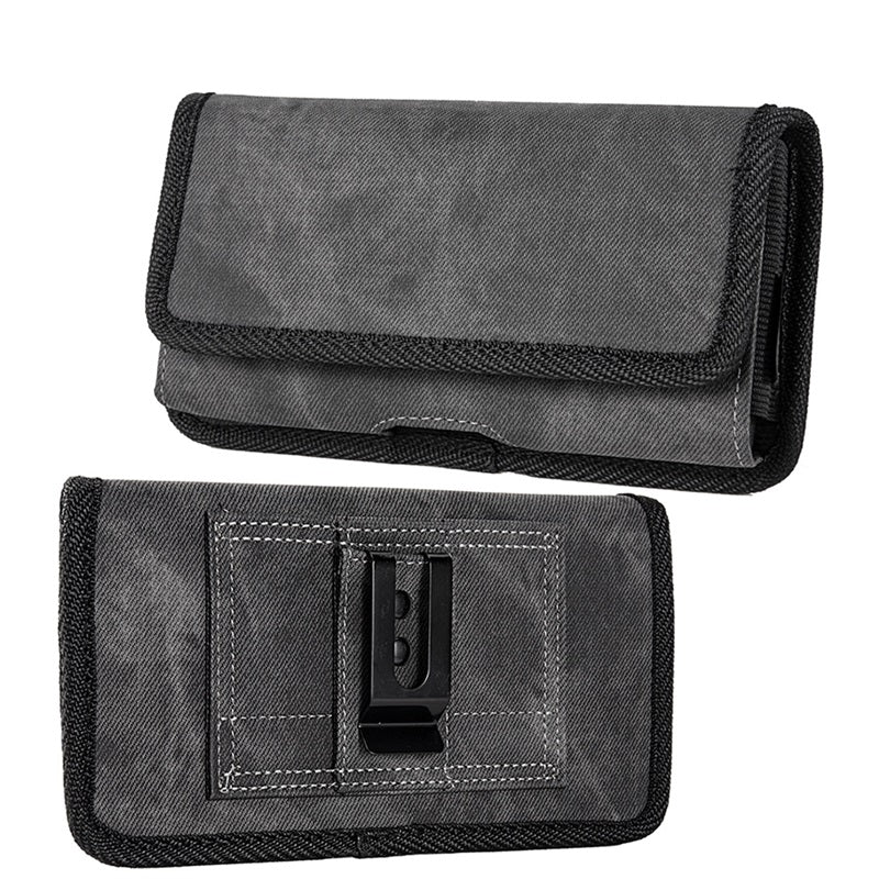 LUXMO Large Vertical Universal Pouch w/ Dual Card Slots - Dark Denim Fabric