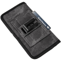 LUXMO Large Vertical Universal Pouch w/ Dual Card Slots - Dark Denim Fabric