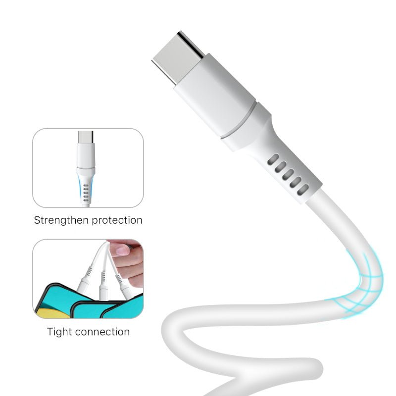 MyBat 2 - in - 1 22W Travel Charger with 4ft USB - C to USB - C Cable - WhiteMyBat Pro