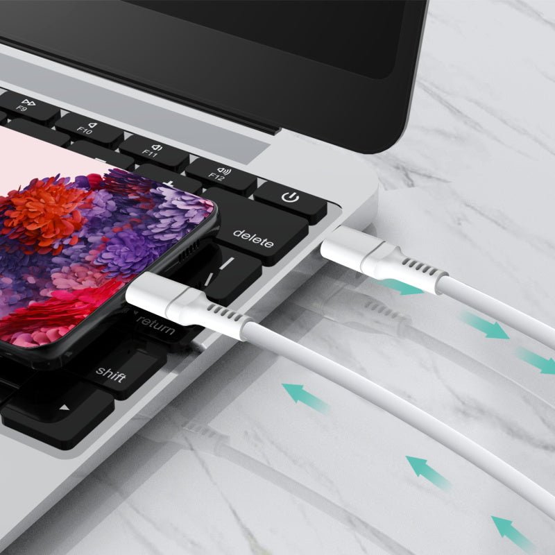 MyBat 2 - in - 1 22W Travel Charger with 4ft USB - C to USB - C Cable - WhiteMyBat Pro