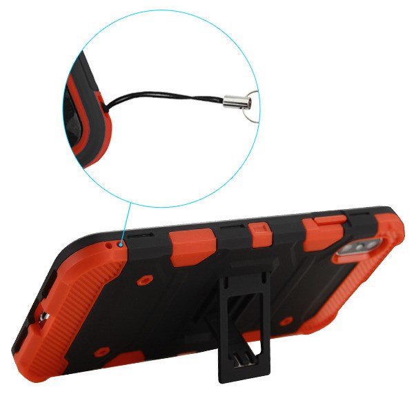 MyBat Pro 3 - in - 1 Storm Tank Hybrid Protector Cover Combo (with Black Holster)(Tempered Glass Screen Protector)[Military - Grade Certified] for Apple iPhone XS MaxiPhone XS Max