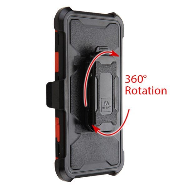 MyBat Pro 3 - in - 1 Storm Tank Hybrid Protector Cover Combo (with Black Holster)(Tempered Glass Screen Protector)[Military - Grade Certified] for Apple iPhone XS MaxiPhone XS Max