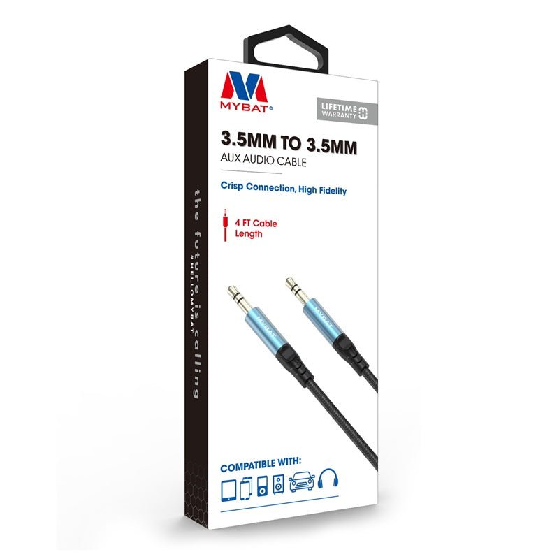 MyBat 3.5mm Male to 3.5mm Male Audio Cable (L=4 FT) - BlackMyBat Pro