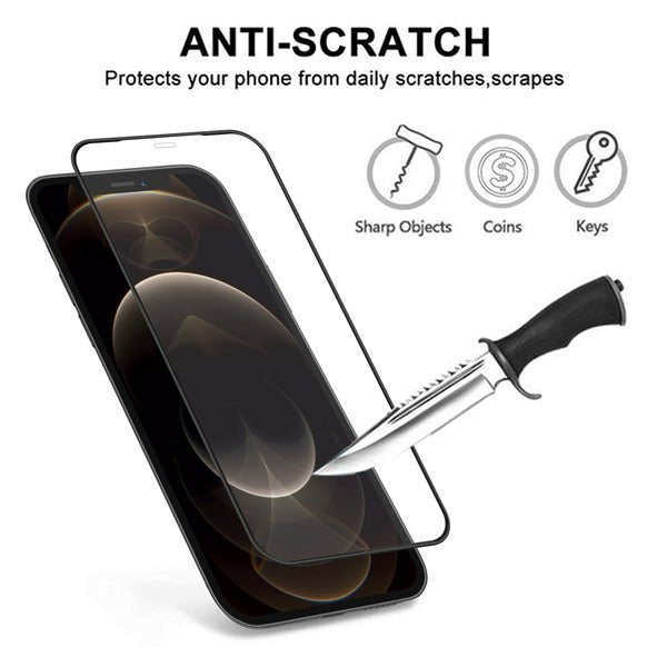 MyBat 3D Carbon Fiber Full Coverage Soft Edge Tempered Glass Screen Protector for Apple iPhone 12 Pro Max (6.7) - BlackMyBat Pro