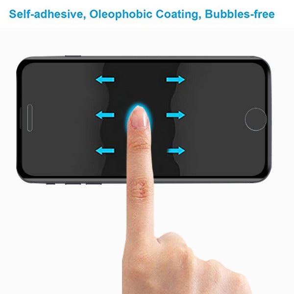 MyBat 3D Carbon Fiber Full Coverage Soft Edge Tempered Glass Screen Protector for Apple iPhone 8 Plus/7 Plus / 6s Plus/6 Plus - BlackMyBat Pro