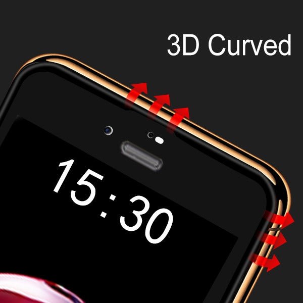 MyBat 3D Curved Edge Full Coverage Tempered Glass Screen Protector (Cellular Dust Prevention For Receiver) for Apple iPhone 8 Plus/7 Plus - BlackMyBat Pro