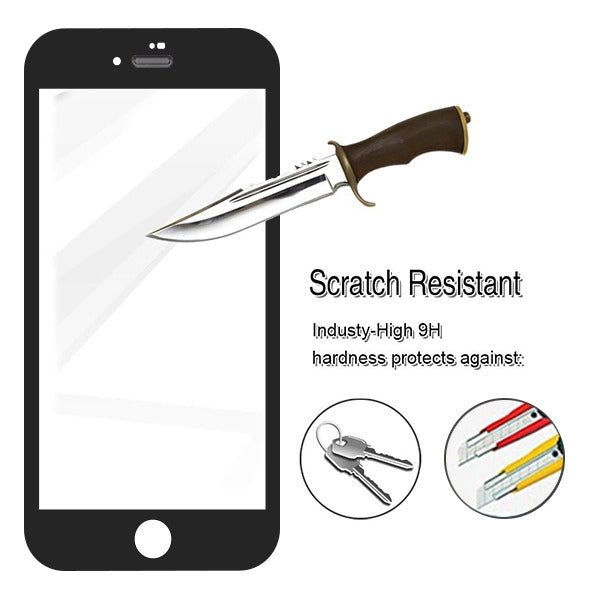 MyBat 3D Curved Edge Full Coverage Tempered Glass Screen Protector (Cellular Dust Prevention For Receiver) for Apple iPhone 8 Plus/7 Plus - BlackMyBat Pro