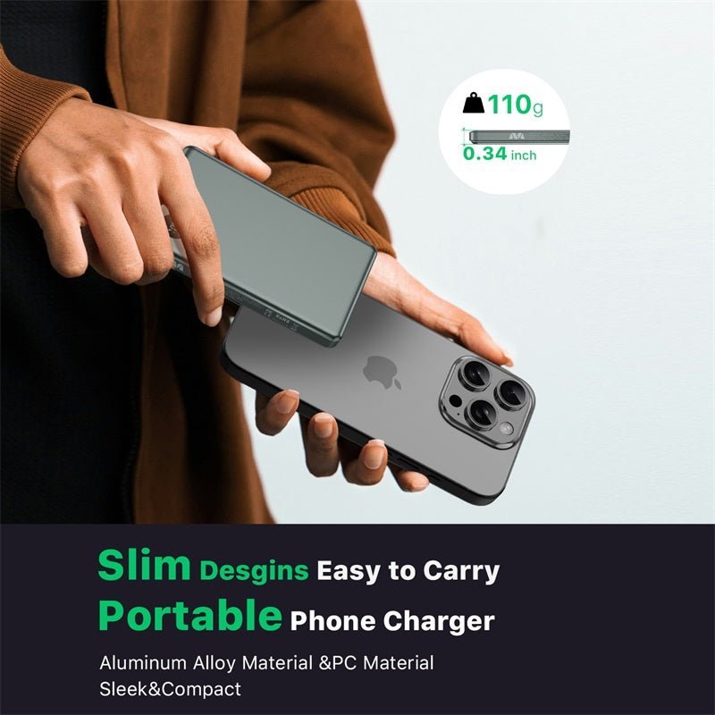 MyBat 5,000mAh Snap + Go Sleek Magnetic Wireless Power BankMyBat