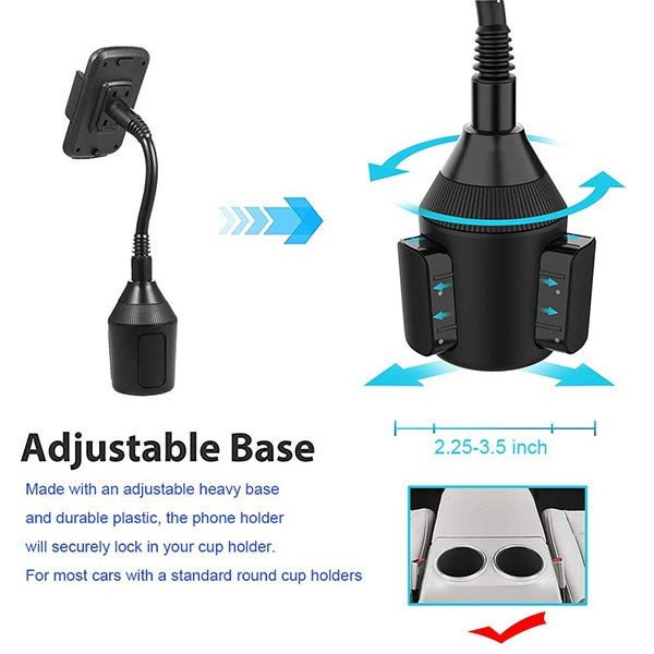 MyBat Car Cup Holder Phone Mount - BlackMyBat Pro