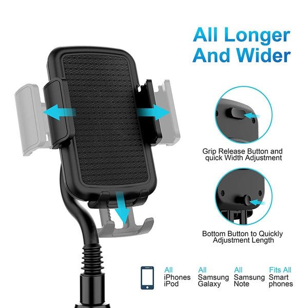 MyBat Car Cup Holder Phone Mount - BlackMyBat Pro