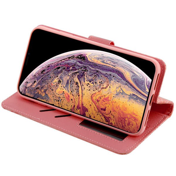 MyBat Crocodile - EmbossedMyJacket Wallet for Apple iPhone XS Max - Pink