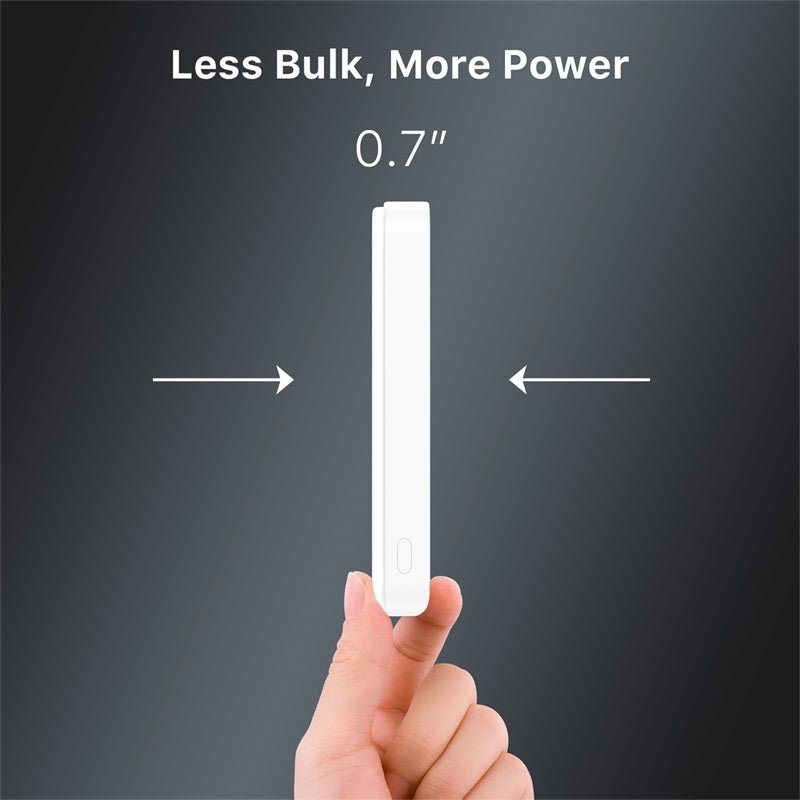 MyBat Design Lab 10000mAh Magnetic Wireless Power Bank - White - Skull Garden