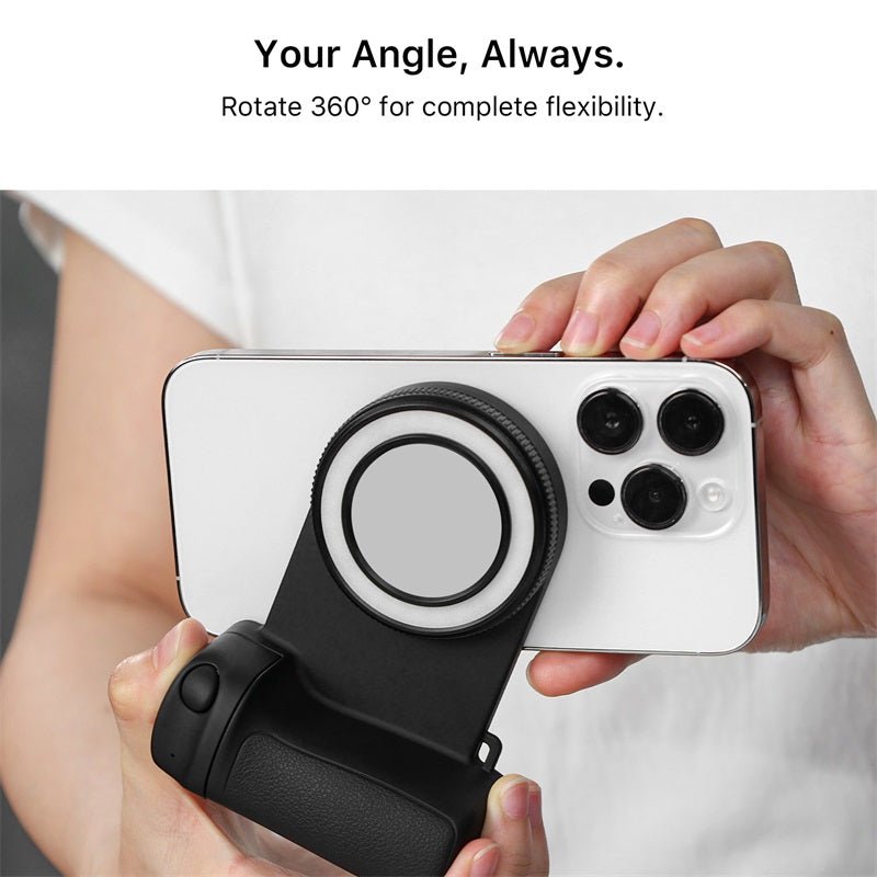 MyBat FlashBack MagSafe Ring Light + Shutter Grip - BlackMyBat Pro