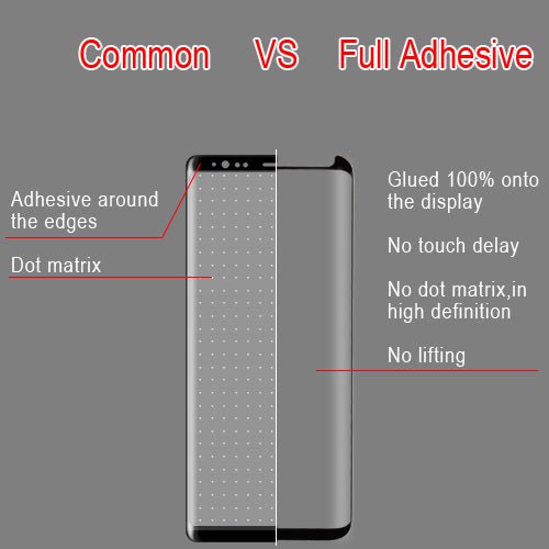 MyBat Full Adhesive with Curved Coverage Premium Tempered Glass Screen Protector for Samsung Galaxy S8 Plus - BlackMyBat Pro