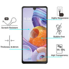 MyBat Full Coverage Tempered Glass Screen Protector for Lg Stylo 6 - BlackMyBat Pro