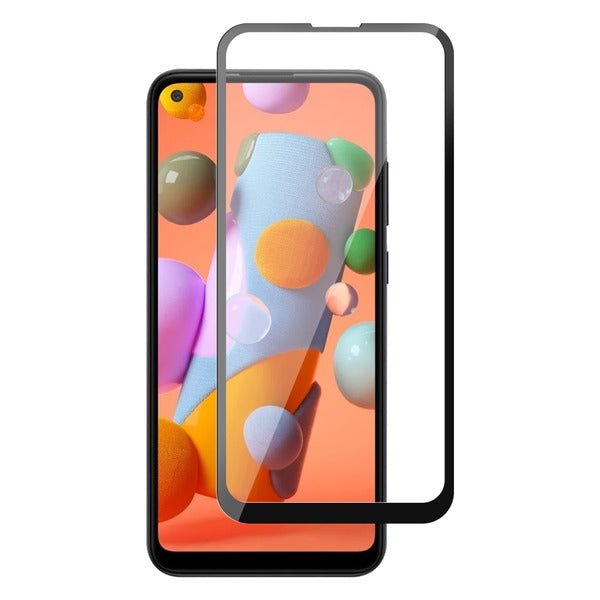 MyBat Full Coverage Tempered Glass Screen Protector for Samsung Galaxy A11 - BlackMyBat Pro