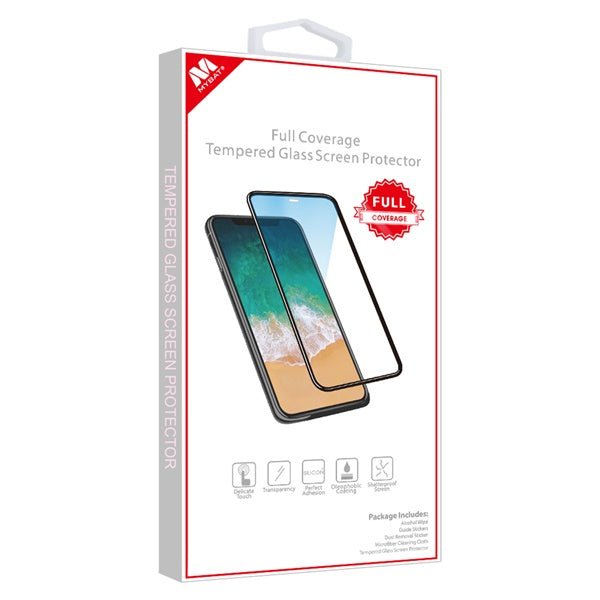MyBat Full Coverage Tempered Glass Screen Protector for Samsung Galaxy A50 / Galaxy A20 - BlackMyBat Pro