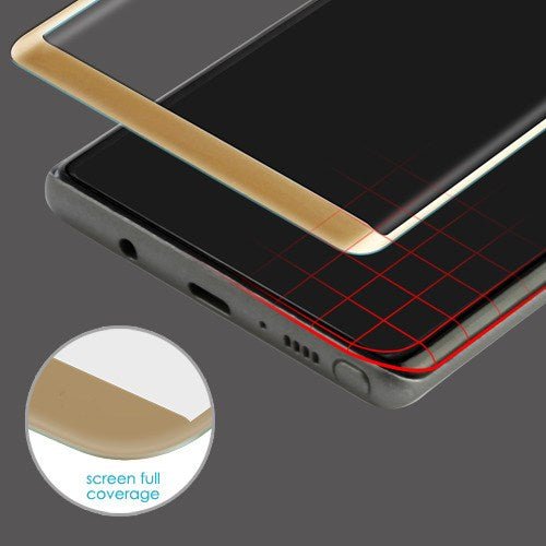 MyBat Full Coverage Tempered Glass Screen Protector for Samsung Galaxy Note 8 - GoldMyBat Pro