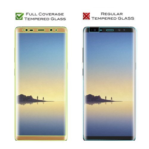 MyBat Full Coverage Tempered Glass Screen Protector for Samsung Galaxy Note 8 - GoldMyBat Pro