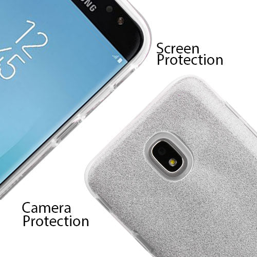 MyBat Full Glitter TUFF Series Case for Samsung J737P (Galaxy J7 (2018))/Galaxy J7 Star / Galaxy J7 V 2nd Gen - Silver