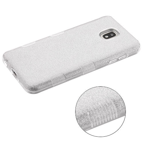 MyBat Full Glitter TUFF Series Case for Samsung J737P (Galaxy J7 (2018))/Galaxy J7 Star / Galaxy J7 V 2nd Gen - Silver