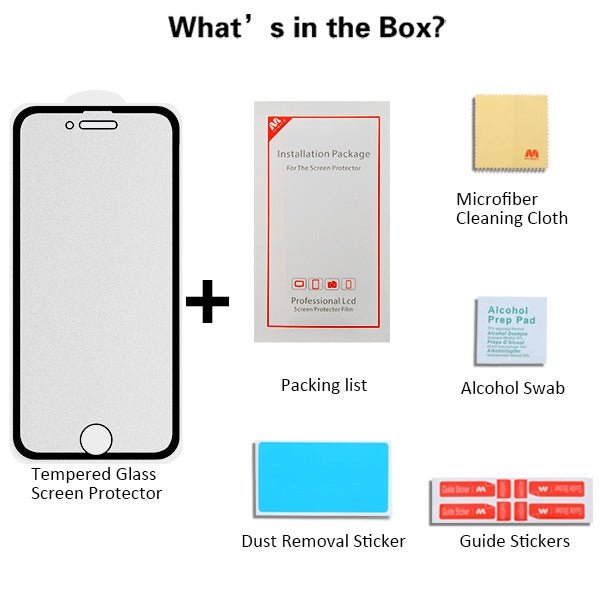 MyBat Full - screen Coverage Frosted Tempered Glass Screen Protector for Apple iPhone 8/7/iPhone SE (2022) / SE (2020) - BlackMyBat Pro