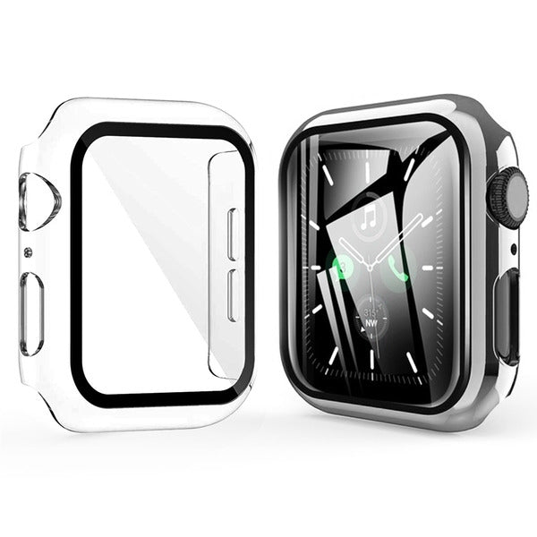 MyBat Fusion Protector Case (with Tempered Glass Screen Protector) for Apple Watch Series 4 40mm/Watch SE (2022) 40mm / Watch SE 40mm - Transparent ClearMyBat Pro