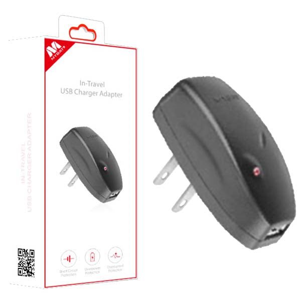 MyBat In - Travel USB Charger Adapter (with IC chips) - BlackMyBat Pro