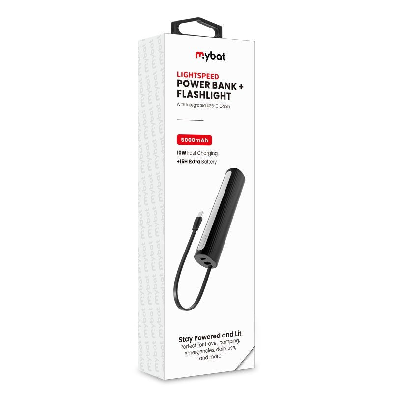 MyBat LightSpeed 5000 mAh Power Bank + FlashlightMyBat