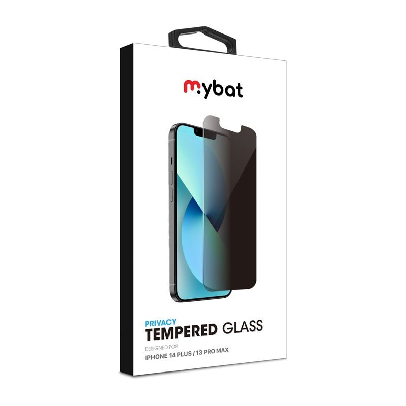 MyBat Privacy Tempered Glass Screen Protector (2.5D) for Apple iPhone 14 Plus (6.7) / 13 Pro Max (6.7)MyBat