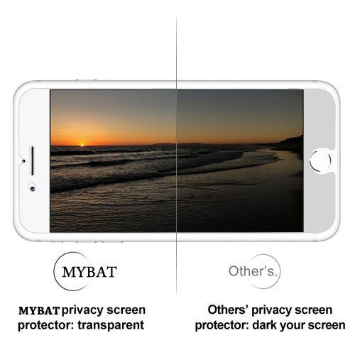 MyBat Privacy Tempered Glass Screen Protector (2.5D) for Apple iPhone 8 Plus/7 Plus - Transparent SmokeMyBat Pro
