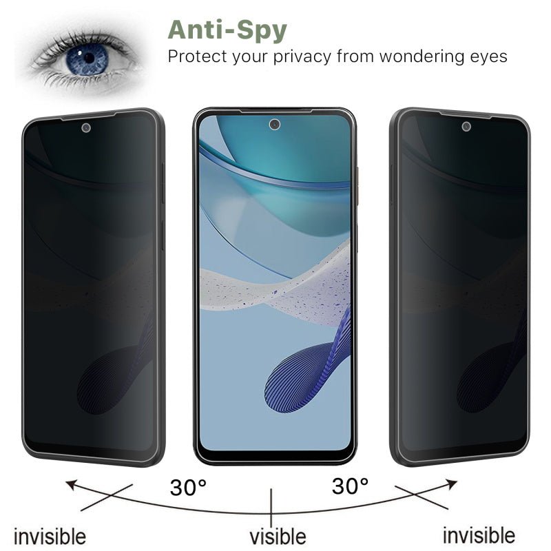 MyBat Privacy Tempered Glass Screen Protector (2.5D) for Motorola Moto G 5G (2023) - ClearMyBat Pro