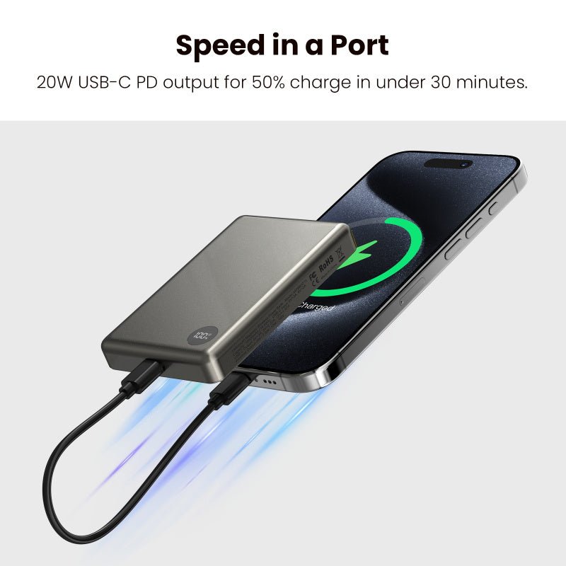 MyBat Pro 10000mAh SNAP + GO SLEEK Magnetic Wireless Power BankMyBat Pro