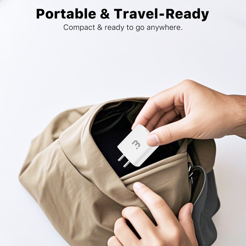 MyBat Pro 20W GaN Dual - Port Wall Charger – WhiteMyBat Pro