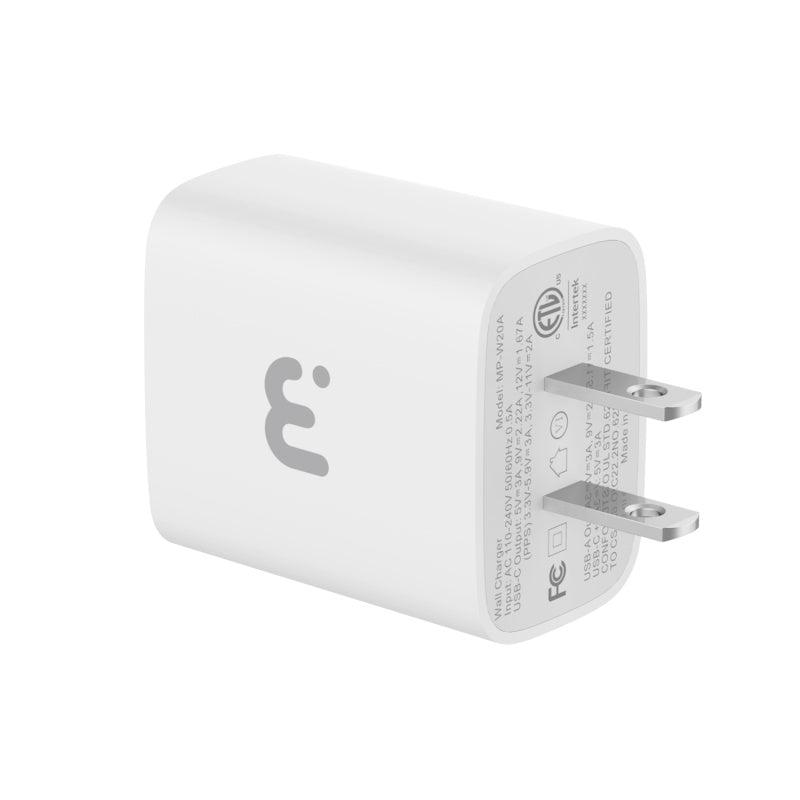 MyBat Pro 20W GaN Dual - Port Wall Charger – WhiteMyBat Pro