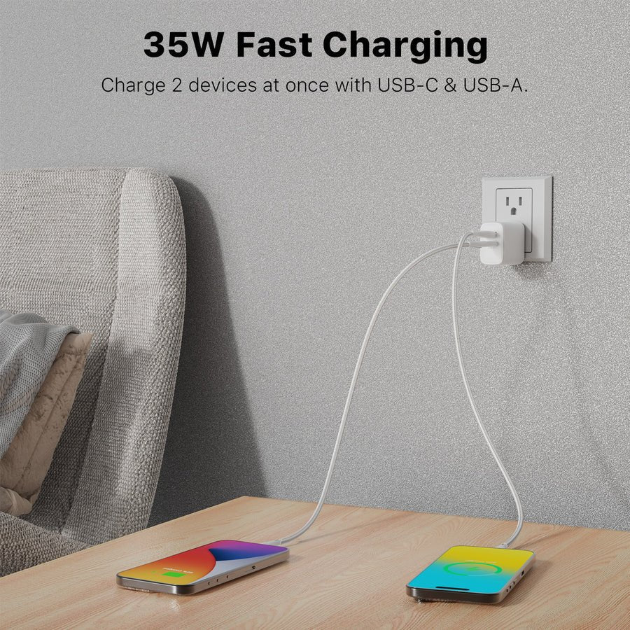 MyBat Pro 35W Dual-Port Wall Charger w/ USB-C to USB-C CableMyBat Pro