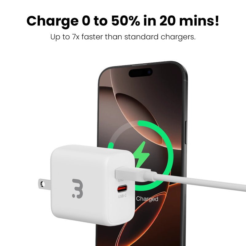 MyBat Pro 35W GaN Dual - Port Wall Charger – WhiteMybat Pro