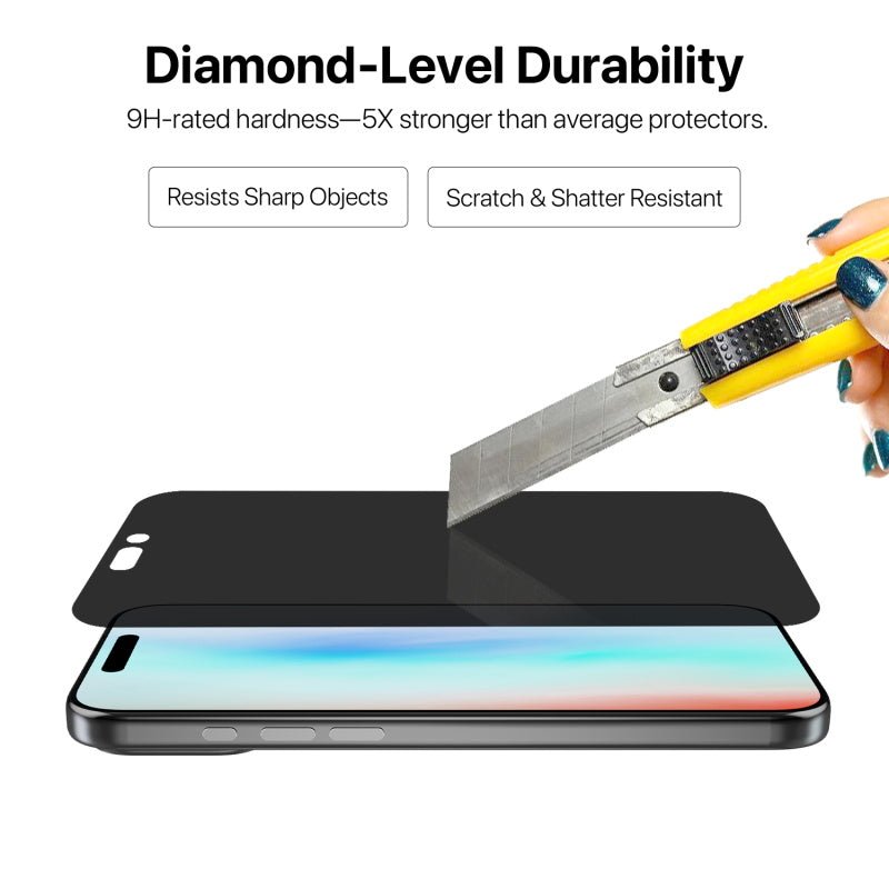 MyBat Pro 360° Privacy Full Coverage Tempered Glass for Apple iPhone 17 Pro Max / 16 Pro Max - BlackMyBat Pro
