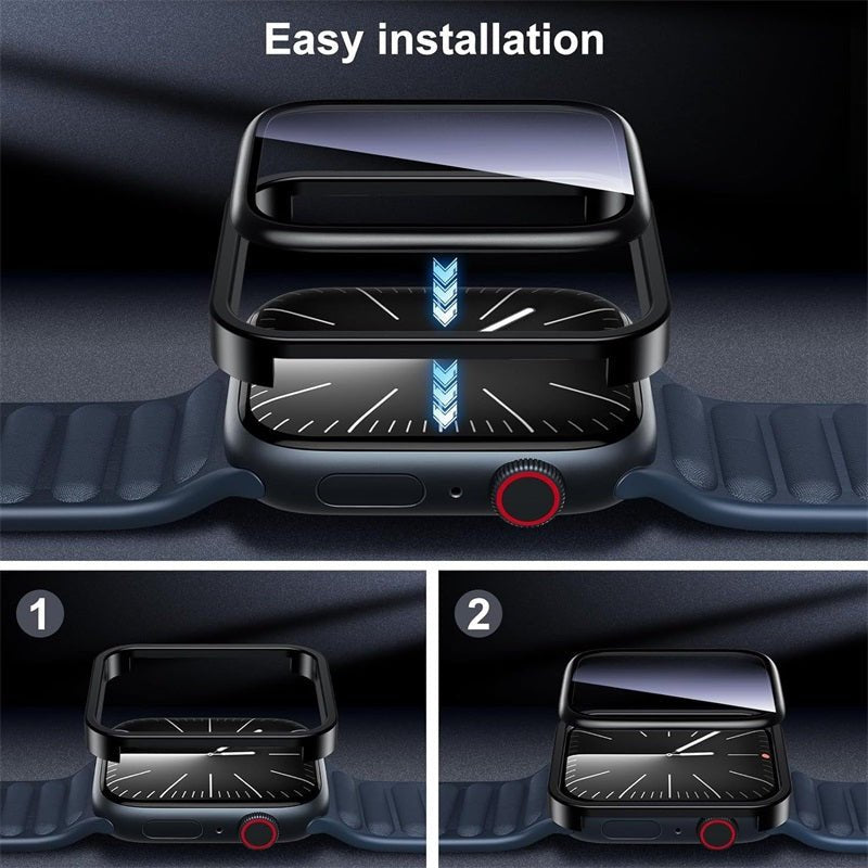 MyBat Pro 3D Full Coverage Tempered Glass Screen Protector with Installation Frame for Apple Watch SE (2022) 44mm/Watch SE 44mm / Watch Series 6 44mmMyBat Pro