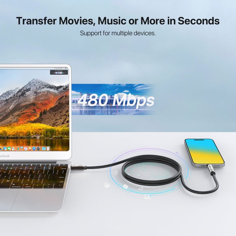 MyBat Pro 4 - in - 1 Silicone Charging Cable w/ RGB Lights - 4FT - BlackMyBat Pro