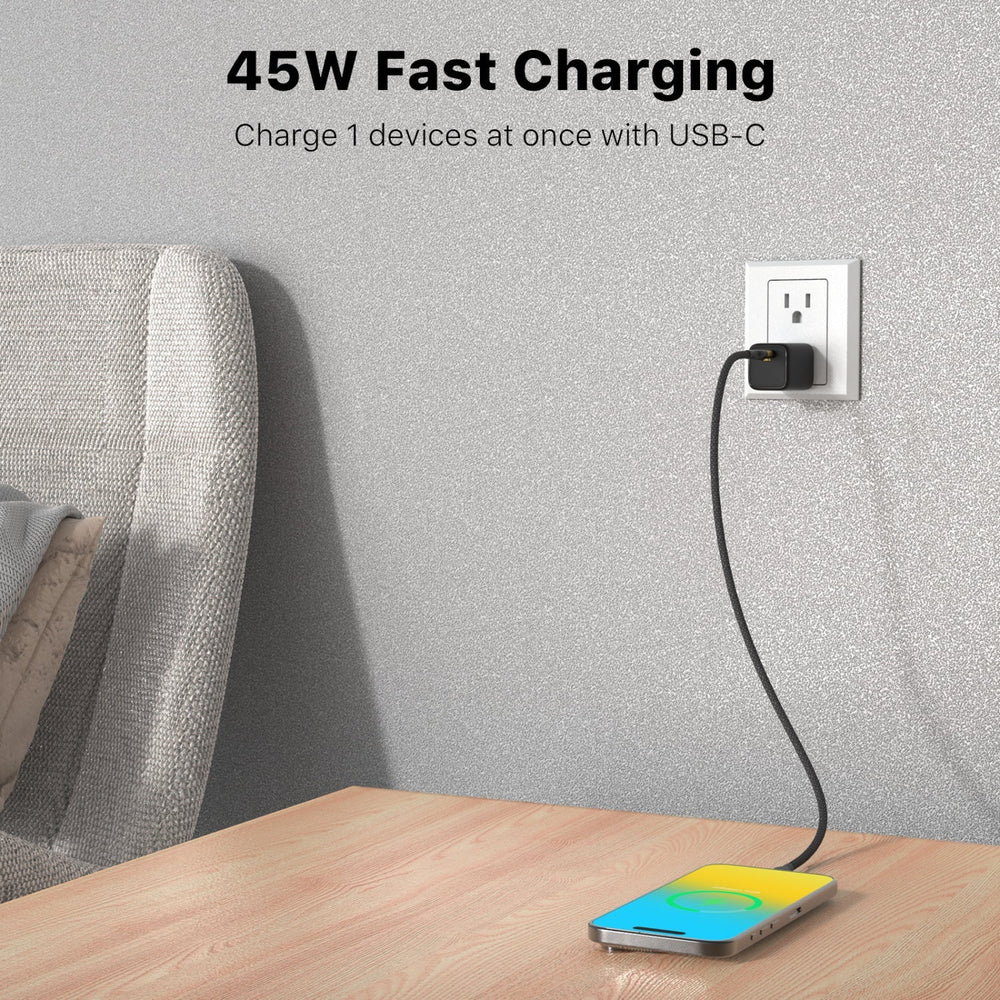MyBat Pro 45W USB-C PD Foldable GaN Wall Charger - BlackMyBat Pro