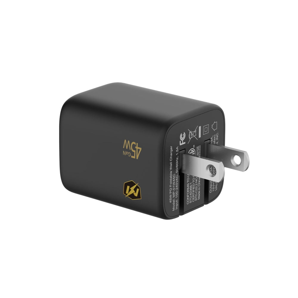 MyBat Pro 45W USB-C PD Foldable GaN Wall Charger - BlackMyBat Pro