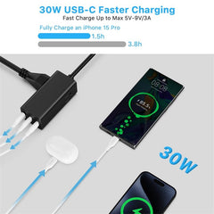MyBat Pro 5 - in - 1 30W USB Power Strip - BlackMyBat Pro