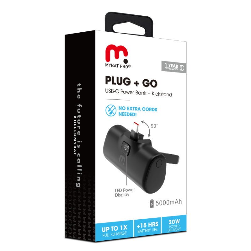 MyBat Pro 5000mAh USB - C Portable Quick Charging Power Bank (with Stand) - PinkMyBat Pro