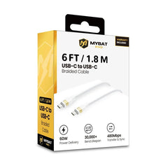 MyBat Pro 60W USB-C to USB-C Braided Charging Cable - 6FTMyBat Pro