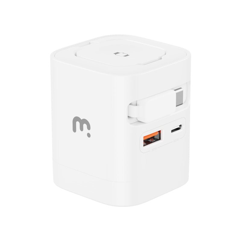 MyBat Pro 65W Dual - Port GaN Wall Charger + Built - In Smartwatch Charging & Retractable USB - C CableMyBat Pro