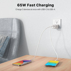 MyBat Pro 65W GaN 3 - Port Wall Charger – WhiteMybat Pro