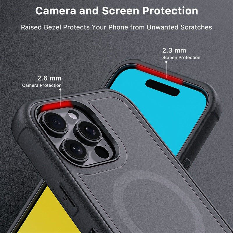 MyBat Pro Antimicrobial Maverick Series w/ MagSafe Case with Holster and Tempered Glass for Apple iPhone 16 Pro MaxiPhone 16 Pro Max