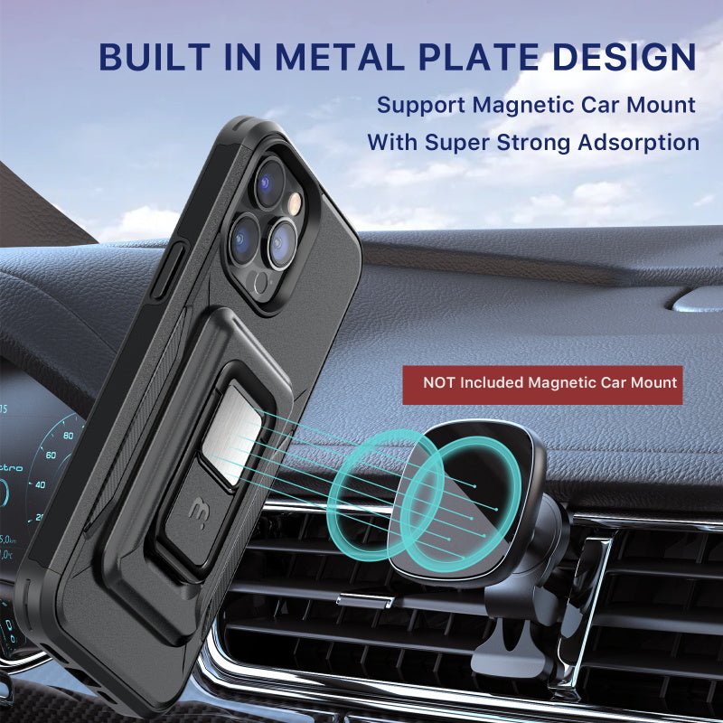 MyBat Pro Antimicrobial Stealth Series MagKick for Apple iPhone 14 Pro (6.1) - Army Green / Black